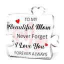Mom Appreciation Acrylic Plaque,Gift for Mother Thanksgiving Birthday Christmas from Son Daughter,Love You My Mom Sign Peony Puzzle Piece 4.5x4.5 Inches 2 Pack