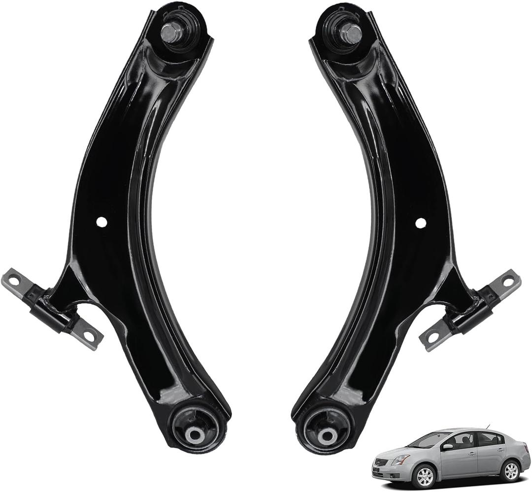 2pcs Front Suspension Kit Lower Control Arm with Ball Joint Bushings Compatible with 2007-2012 Nissan Sentra K620373 K620374 54500ET000 54501ET000