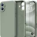 for iPhone 16 Case with 2 Screen Protectors - Compatible with Magsafe - Upgraded Camera Protection - Liquid Silicone Protective Phone Case for Men, Women,Girls - Porcelain Blue