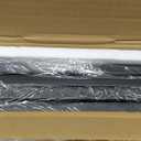 Easy Paws C Shaped End Table Set of 2, Tempered Glass Snack Side Table with Metal Frame, Sofa Couch Side Table, Modern Style, Black