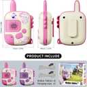 Walkie Talkies Toys for Girls:Unicorn Toys 2 Pack Birthday Gifts for 3 4 5-7 8 Year Old Girls Toy for 4 5 6 7 8-10 Year Old Camping Outdoor Games,Christmas Stocking Stuffers for Girls Kids