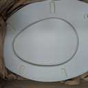 Soft Elongated Vinyl Toilet Seat, Bone - 19 Inch Soft Vinyl Cover with Comfort Foam Cushioning - Fits All Elongated Size Fixtures - Easy to Install Fantasia by Achim Home Decor