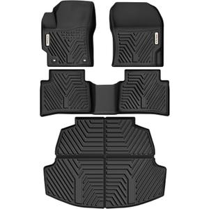 YITAMOTOR Floor Mats Set Fit for Toyota Corolla 2026-2020, All Weather TPE Corolla Floor Liners and Trunk Mat Custom Fit Front & 2nd 2 Row Seat & Cargo Liners, Black