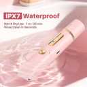 2025 Upgraded Bikini Trimmer for Women, Dual-Head Shaver with LCD Display, Ceramic-Blade Pubic Hair Trimmer, IPX7 Waterproof Wet & Dry Shower Shaver, Travel-Ready Gift Pouch (Light Pink)