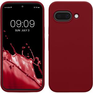 Kwmobile Case Compatible with Google Pixel 9a Case - TPU Silicone Phone Cover with Soft Finish - Rhubarb Red