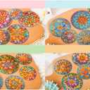 capasin Mandala Stickers 48 Pcs PET Kit for Scrapbooking Waterproof Clear Sticker Junk Journaling Supplies Journal Diary Planner Collage Laptop Paper Crafts Outlines Glitter Shiny Decorative Decals