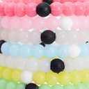 Zodaca & Pack Silicone Beaded Bracelets 8 Pcs (2.6×0.3 in)