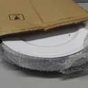 Okllen 12 Pack Plastic Round Charger Plates, 13" Dinner Chargers Decorative Plates with Beaded Rim, Embossed Charger Serving Plates for Wedding, Catering Event, Tabletop Decor, White