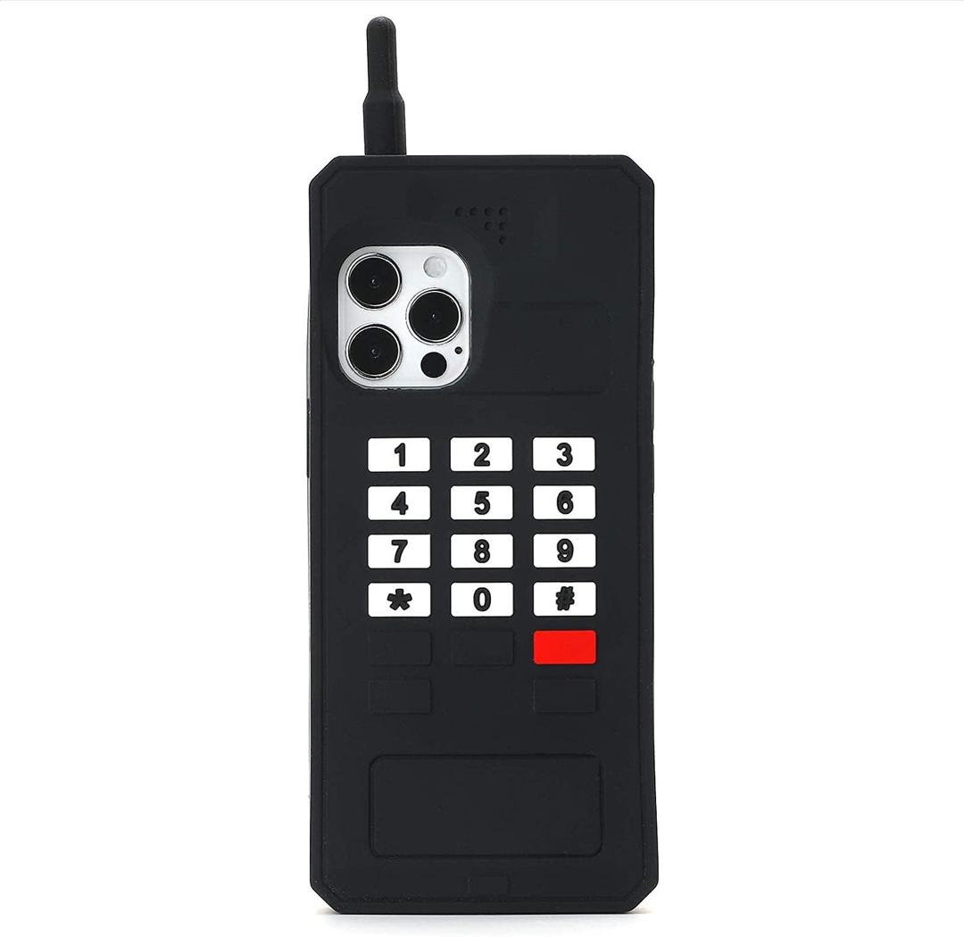 Kawaii Phone Cases Compatible with iPhone 15 Pro Max,Cute Cartoon Retro Classic Cellular Phone Case Women Girls 3D Soft Silicone Shockproof Cover for iPhone 15 Pro Max