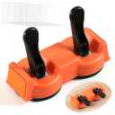Double-Sided Heavy Duty Floor Gap Fixer Tool, Laminate Flooring Tools with Enhanced Suction Cup & 5 PCS Sticky Pads for Wood Floor, Laminate, Vinyl Plank, Hardwood