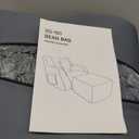 ONBRILL Giant Bean Bag Chairs for Adults with Ottoman, Faux Fur Boneless Chaise Couch Filler with Memory Foam,Large BeanBag Lounge Lazy Floor Sofa Accent Chair for Living Room,Bedroom & Game Rooms (Blue)