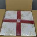 Christmas Lighted Best Gift Boxes Surprise,50 Warm White LED Lights.White Snowflake Velvet Gift Box&Red Bow,Turned On,Top of The Box Opens to Reveal Santa Claus.Indoor Christmas Home Yard Lawn Decor.