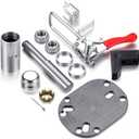 Canchiing Tire Carrier Hinge Kit Include Necessary Latch, Slewing Bearing, Bearing Hub and Seal, Brake Cover, Metal Plate and Poly Urethane Stop Spare Tire Carrier Hing Kit for Installation