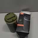 YINBAOGE Insulated Travel Coffee Mug, Spill & Leak Proof, Portable To Go Camping Stainless Steel Coffee Tumbler, Reusable Thermal Coffee Cup with Lid for Hot & Cold Drinks (2nd-Green, 17 OZ)