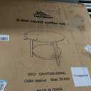 2-Tier Round Coffee Table Wood Nesting Side Table (Walnut, 28x28x18)