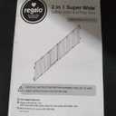 Regalo Safety 56"-130" Super Wide Baby Gate & Play Yard, 2-in-1 Adjustable Safety Gate for Doorways & Bottom of Stairs, Wall Mounted Room Divider, Includes Wall Mount Kit (130"W x 28"H, White)