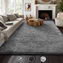 Ophanie Upgrade 8x10 Rugs for Living Room, Grey, Fluffy Shaggy Soft Area Rug, Gray Non-Slip Indoor Floor Carpet for Bedroom, Kids Baby Boys Teen Dorm Home Decor Aesthetic, Nursery (8' x 10', 1-grey)