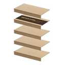 Wire Shelf Covers, 22"W x 12"D PVC Wire Rack Cover for Wire Shelving (5Pcs)