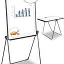 Universal 43030 Foldable Double-Sided Dry Erase Easel, Two Configurations, White Board: 29 x 41