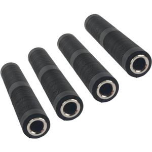 Devinal 1/4 Inch TRS/TS Female to Female Coupler, 6.35mm Jack Stereo Adapter Joiner, Gender Changer Connectors - 4 Pack