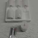 Eywamage White Flameless Votive Candles with Remote Batteries, 2x3 inch Flickering Small LED Wax Pillar Candles 6 Pack