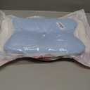 Memory Foam Kids Pillow, Kids Pillows for Sleeping, Ergonomic Contour Pillow and Pillowcase 20x12 in (Blue Small)