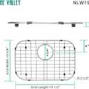 Serene Valley Sink Bottom Grid 19-1/16" x 13-5/8, Rear Drain with Corner Radius 3-1/2", Sink Protector NLW1914R