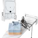 Nisorpa Wall Mounted Ironing Board 37.9" x 11.8" Fold Away 180 Swivel Iron Board with Heat Resistant Cover in Wall Ironing Board Space Saving for Home Laundry Room