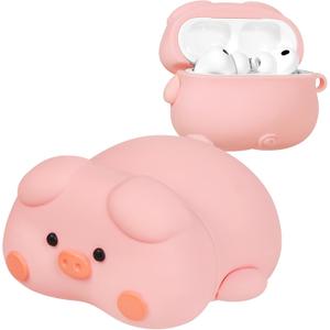 Joyleop for Airpods Pro 3 Case - Cute Funny for Women Girl Kids Girly 3D Kawaii Pig Cartoon Design Silicone Protective Case for Airpods Pro 3rd Gerneration 2025 Cover with Keychian