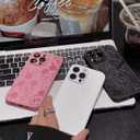 MC Fashion Cute Cartoon Solid Color PU Leather Skin Soft TPU Case Compatible with 15 Pro Max 6.7 inch 2023 (White)