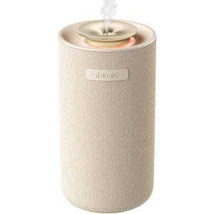 Car Diffusers for Essential Oils with Smart Auto StartStop, 2in1 Waterless Essential Oil Diffuser with Adjustable Mist Intensity, Cordless Portable Oil Diffuser for Home & Car Cupholder, White
