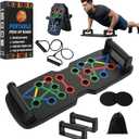 Push Up Board 21-in-1 Home Workout Equipment for Men & Women  Multi-Functional Push Up Bar with Handles, Resistance Bands, Sliding Discs & Carry Bag  Heavy-Duty 330 lbs Home Gym Equipment