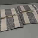 Black Polka Dot Pillow Covers 18 x 18 Inch Set of 2 Abstract Boho Striped Decorative Throw Pillow Covers Modern Geometry Decor Outdoor Pillow Cases Linen Cushion Cases for Home Sofa Couch