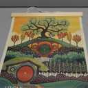 Meksular Middle Earth Landscape Wall Art Prints Canvas PaintingFantasy Posters, Wall Pictures, For Travel Gift, Canvas Art with Frames, For Office Home Decor Bedroom Living Room Decor.16L x 12W (Hobbiton)