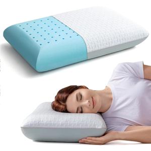 Memory Foam Bed Pillow, Bed Pillows for Sleeping,Cervical Pillow for Back, Stomach and Side Sleeper,Neck Shoulder & Back Pain Relief, Washable Cooling Cover (Standard)