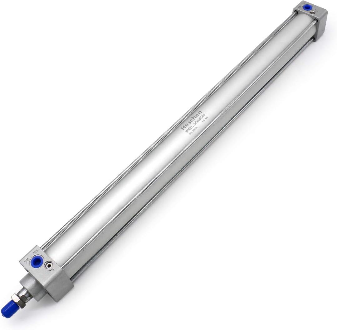 Heschen Pneumatic Standard Cylinder, Pneumatic Tools, SC 40-500, PT1/4'' Port, 40mm Bore, 500mm Stroke, Double Acting