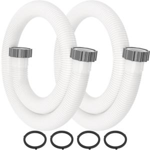 Pool Hoses for Above Ground 1.5 Diameter 59" Long Accessory Swimming Pool Replacement Hose, 2 Pack Filter Pump Hose Compatible with Pump Models