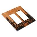 Wood Grain Pine Tree Rustic Brown Light Switch Cover Decorative 2 Gang Double Rocker Farmhouse Forest Print Wall Plate Electrical Switchplate Faceplate for Bathroom Kitchen Bedroom Decor 4.6 * 4.5 In