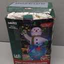 12FT Giant Christmas Inflatables Decorations Snowman Built-in Music & 360 Rotation 3-Color LED Lights, Huge Christmas Blow Up Yard Decoration Outdoor for Xmas Garden New Year