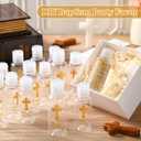 Chuangdi Holy Water Bottles Baptism Party Favor Transparent Holy Water Empty Containers with Golden Catholic Cross First Communion Gift for Guests Christian Thanksgiving Church(30 ml,30 Pcs)