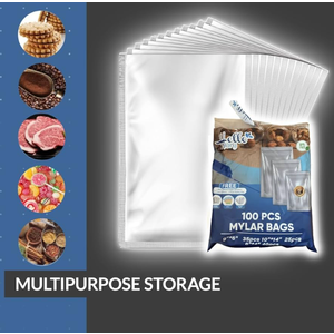 15 PC Mylar Bags For Long Term Food Storage with Oxygen Absorbers