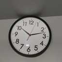 AKCISOT 12 Inch Wall Clock Silent Non-Ticking Modern Wall Clocks Battery Operated - Analog Classic Clock for Office, Home, Bathroom, Kitchen, Bedroom, School, Living Room(Black)