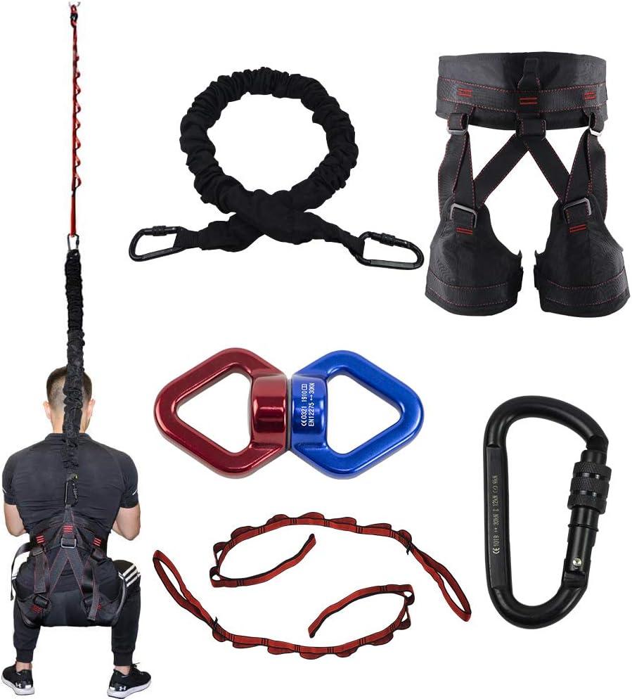 DASKING Pro Yoga Resistance Band - Heavy Duty Bungee Cord for Home Gym, Pilates & Agility Training (4 Weight Classes)