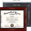 GMFrames Solid Wood Diploma Degree Frame for 8.5x11 Certificates,Cherry Finish with Intricate Black Rope Detail,UV Protection Acrylic