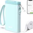 Nelko Label Maker Machine with Tape, P21 Bluetooth Label Printer, Wireless Mini Label Makers with Multiple Templates for Organizing Office Home, Cyan