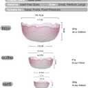 Glass Salad Bowl Irregular Lotus Flower Shape Serving Bowls, Mixing Nut Bowls for Kitchen Fruist, Snack, Dessert, and Ice Cream Candy Dishes (Crystal Gradient Pink, Medium)