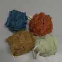 Shower Loofah Bath Sponge, 60G Loofah Exfoliating Body Scrubber, 4 Color Mesh Shower Pouf Balls for Body Wash (Caramel Coffee)