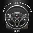 SUBSONIC - Superdrive SV250 Steering Wheel. Racing Wheel with pedals and Gearshift Paddles - 22 cm Diameter, 180 Roation Angle - For Nintendo Switch 2 - Switch - PS4 - Xbox Series X/S, Xbox One & PC
