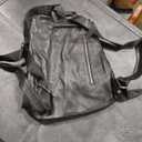 BOYATU Women’s Full-Grain Leather Backpack Purse, Minimal Structured Design, Work Commuter & City Travel, Compact Everyday Essentials (Black)