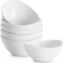 Samsle Porcelain Small Serving Bowls, 10 Ounce Dessert Bowls for Ice Cream Snacks Appetizer Candy Dishes, Dishwasher Safe Durable Ceramic White Bowl for Party, Set of 6